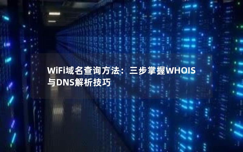 WiFi域名查询方法：三步掌握WHOIS与DNS解析技巧