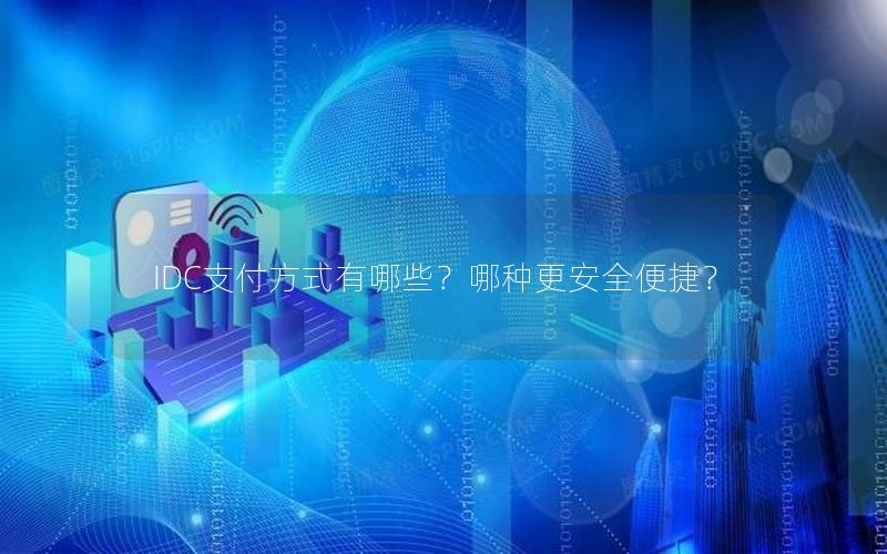 IDC支付方式有哪些？哪种更安全便捷？