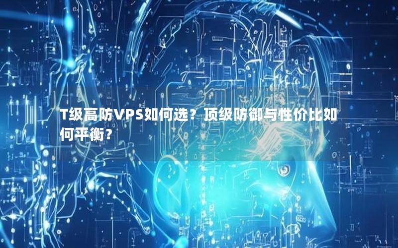 T级高防VPS如何选？顶级防御与性价比如何平衡？