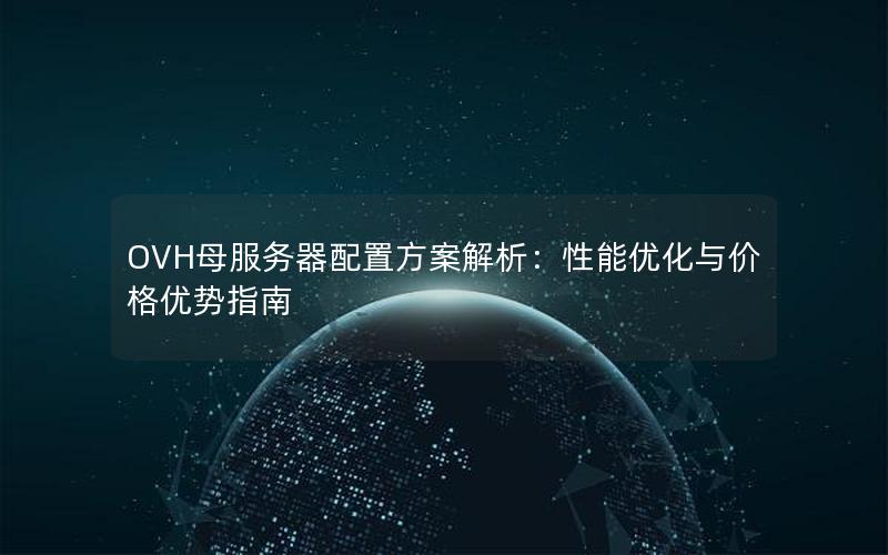 OVH母服务器配置方案解析：性能优化与价格优势指南