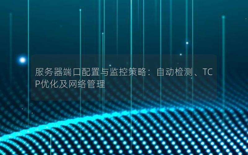 服务器端口配置与监控策略：自动检测、TCP优化及网络管理