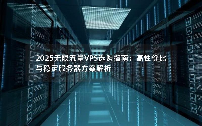 2025无限流量VPS选购指南：高性价比与稳定服务器方案解析