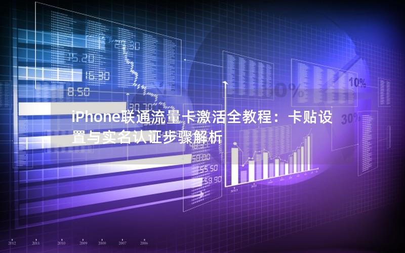 iPhone联通流量卡激活全教程：卡贴设置与实名认证步骤解析