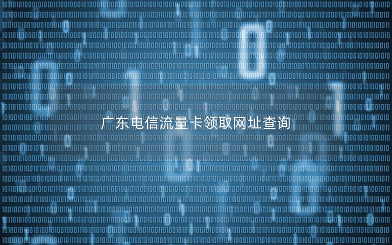 广东电信流量卡领取网址查询