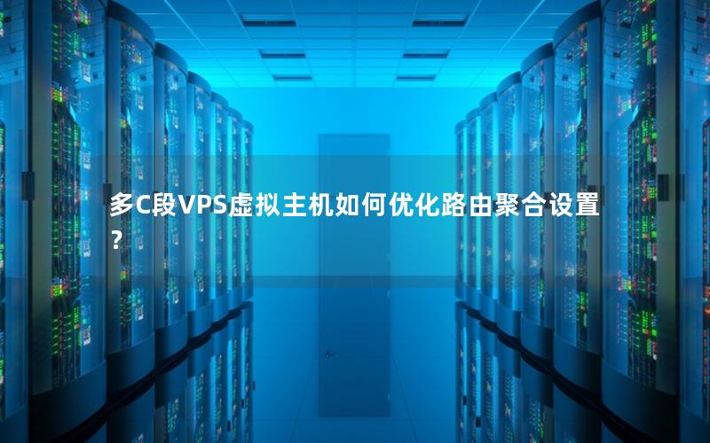 多C段VPS虚拟主机如何优化路由聚合设置？