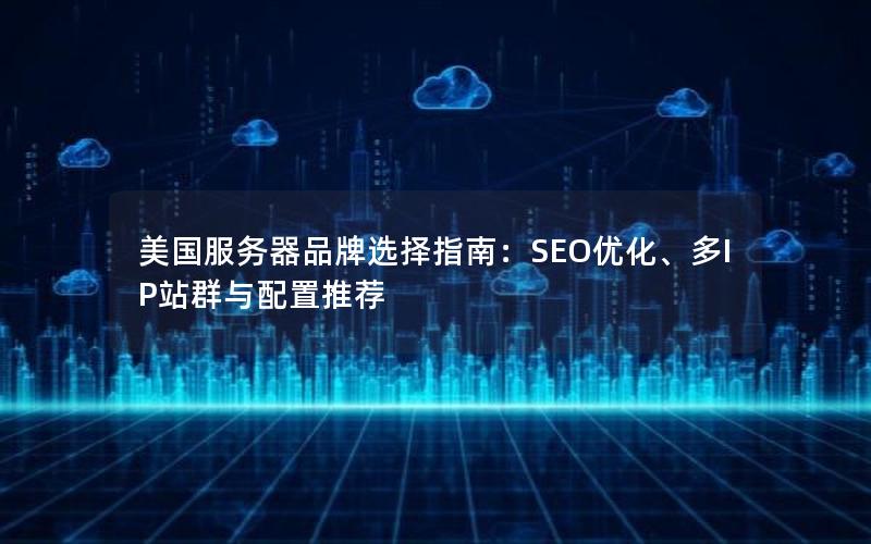 美国服务器品牌选择指南：SEO优化、多IP站群与配置推荐