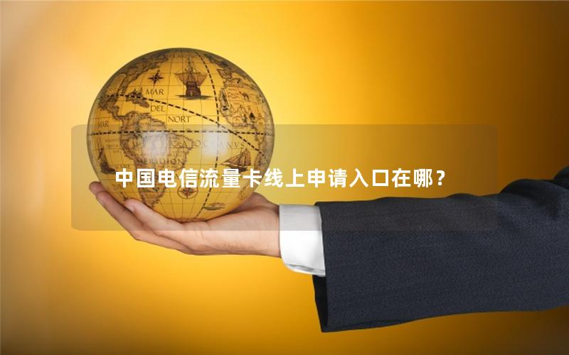 中国电信流量卡线上申请入口在哪？