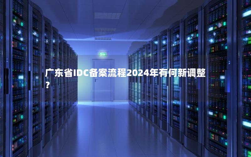 广东省IDC备案流程2024年有何新调整？