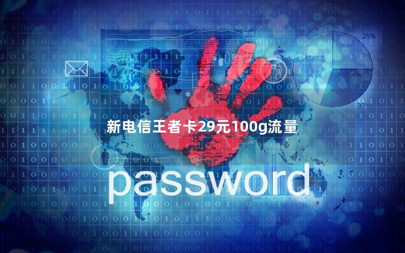 新电信王者卡29元100g流量