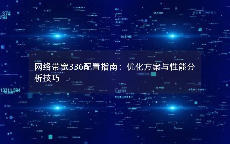 网络带宽336配置指南：优化方案与性能分析技巧