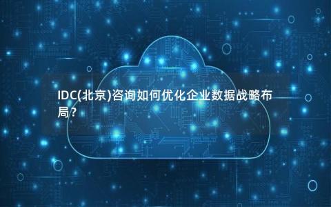 IDC(北京)咨询如何优化企业数据战略布局？