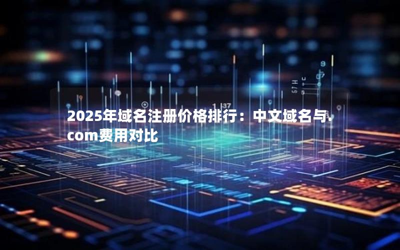 2025年域名注册价格排行：中文域名与.com费用对比