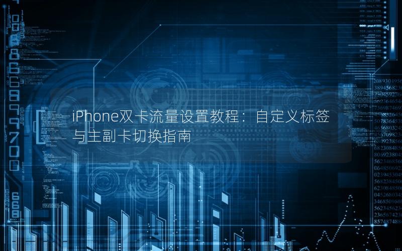 iPhone双卡流量设置教程：自定义标签与主副卡切换指南