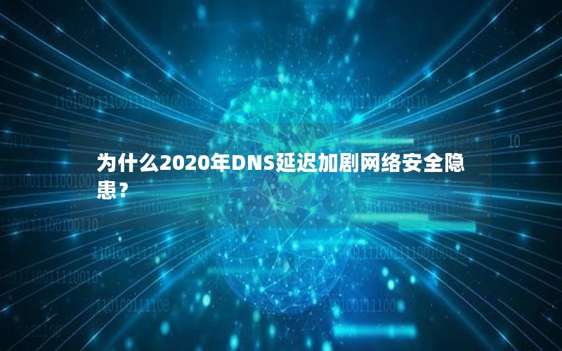 为什么2020年DNS延迟加剧网络安全隐患？