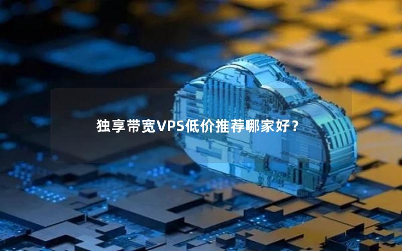 独享带宽VPS低价推荐哪家好？