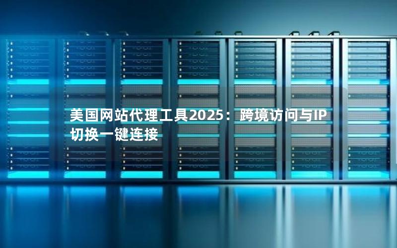 美国网站代理工具2025：跨境访问与IP切换一键连接