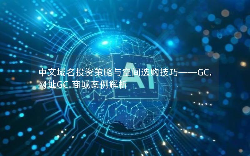 中文域名投资策略与空间选购技巧——GC.网址GC.商城案例解析