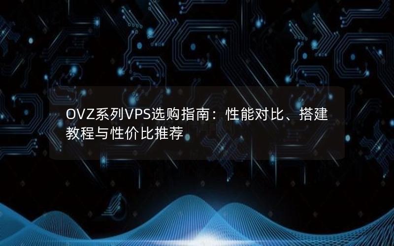 OVZ系列VPS选购指南：性能对比、搭建教程与性价比推荐