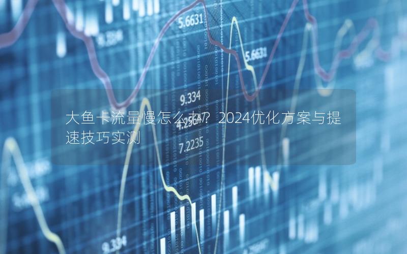 大鱼卡流量慢怎么办？2024优化方案与提速技巧实测