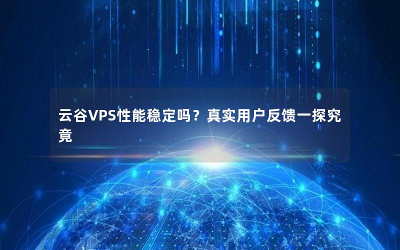 云谷VPS性能稳定吗？真实用户反馈一探究竟