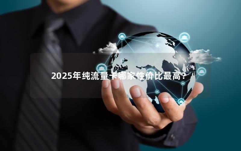 2025年纯流量卡哪家性价比最高？