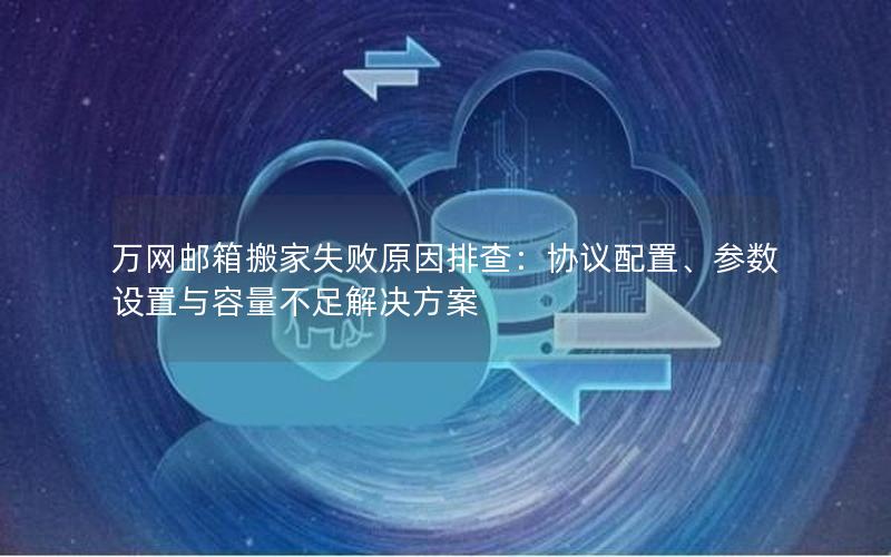 万网邮箱搬家失败原因排查：协议配置、参数设置与容量不足解决方案