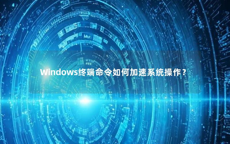 Windows终端命令如何加速系统操作？