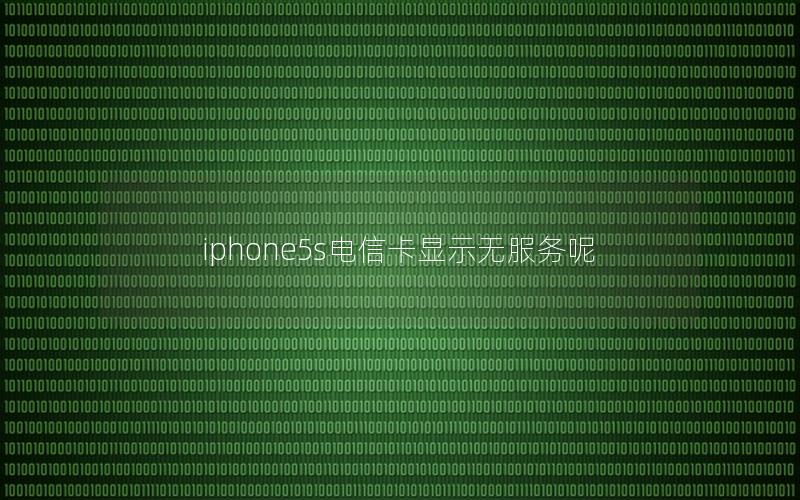 iphone5s电信卡显示无服务呢