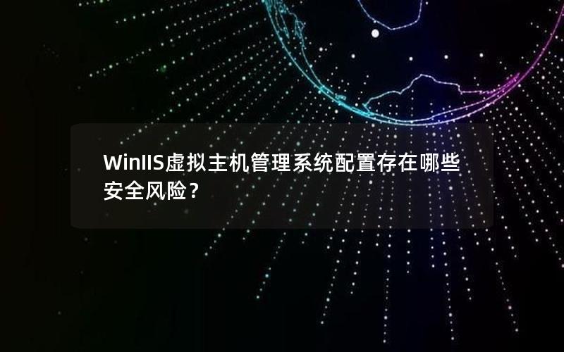 WinIIS虚拟主机管理系统配置存在哪些安全风险？