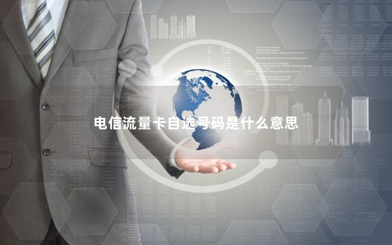 电信流量卡自选号码是什么意思