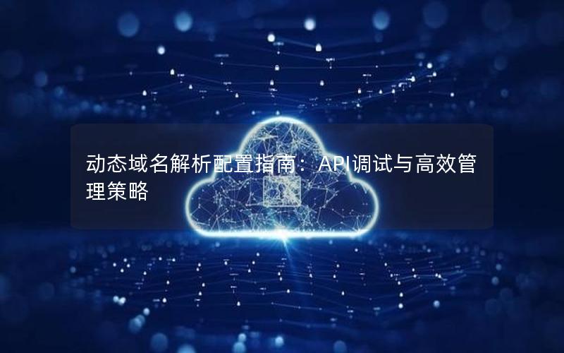 动态域名解析配置指南：API调试与高效管理策略