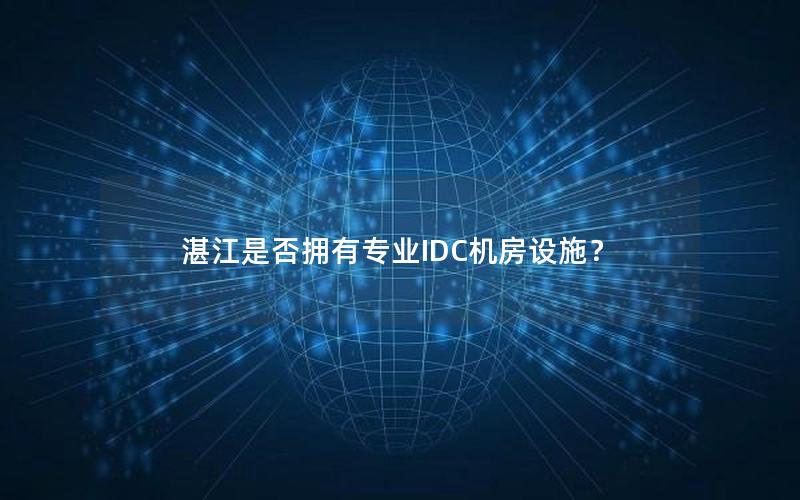 湛江是否拥有专业IDC机房设施？