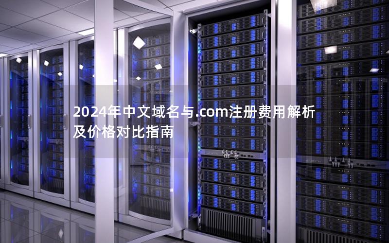 2024年中文域名与.com注册费用解析及价格对比指南