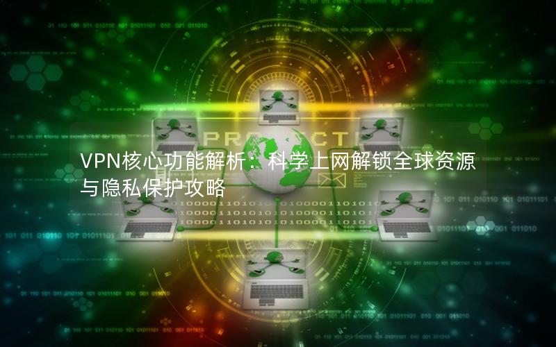 VPN核心功能解析：科学上网解锁全球资源与隐私保护攻略