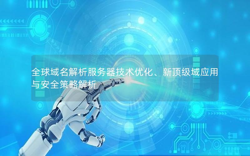 全球域名解析服务器技术优化、新顶级域应用与安全策略解析