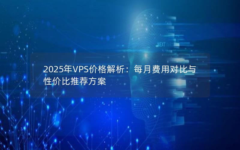 2025年VPS价格解析：每月费用对比与性价比推荐方案