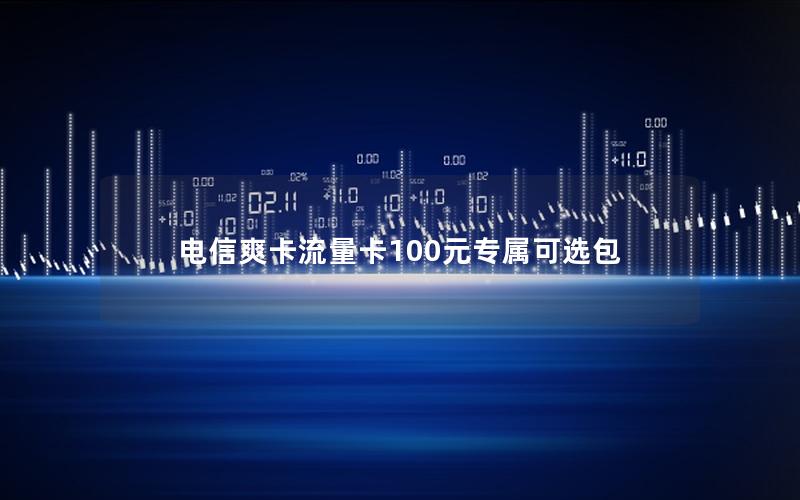 电信爽卡流量卡100元专属可选包