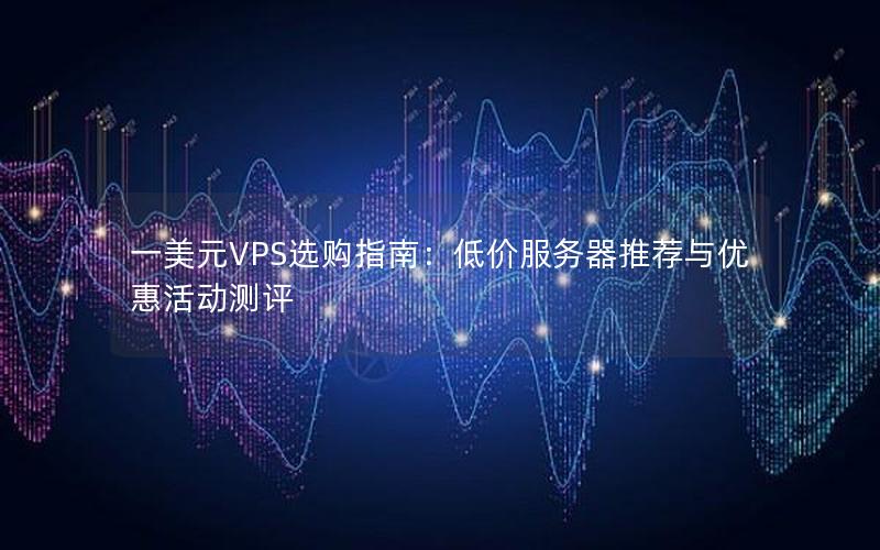 一美元VPS选购指南：低价服务器推荐与优惠活动测评