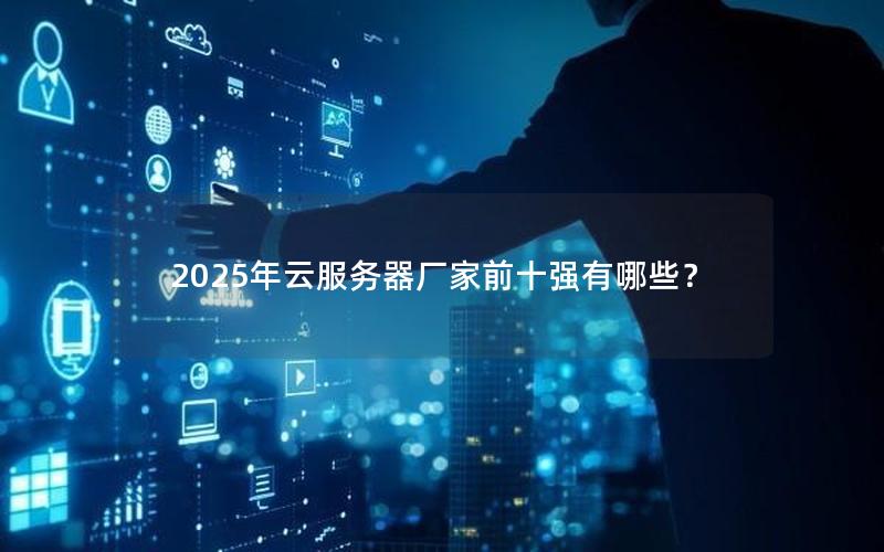 2025年云服务器厂家前十强有哪些？