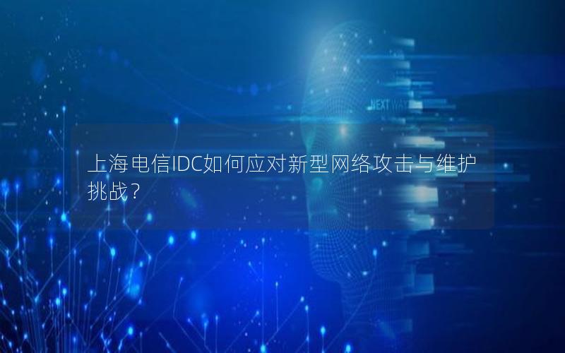 上海电信IDC如何应对新型网络攻击与维护挑战？