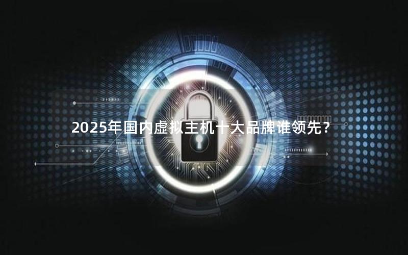 2025年国内虚拟主机十大品牌谁领先？