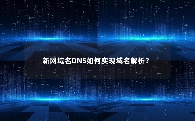 新网域名DNS如何实现域名解析？