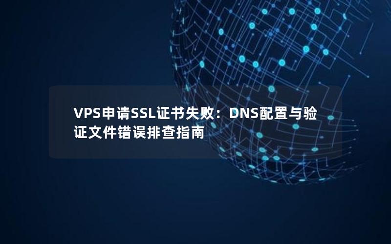 VPS申请SSL证书失败：DNS配置与验证文件错误排查指南