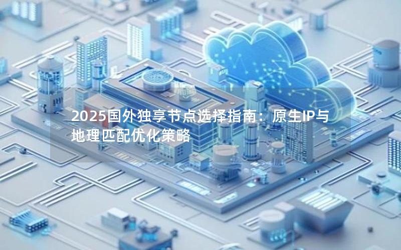 2025国外独享节点选择指南：原生IP与地理匹配优化策略