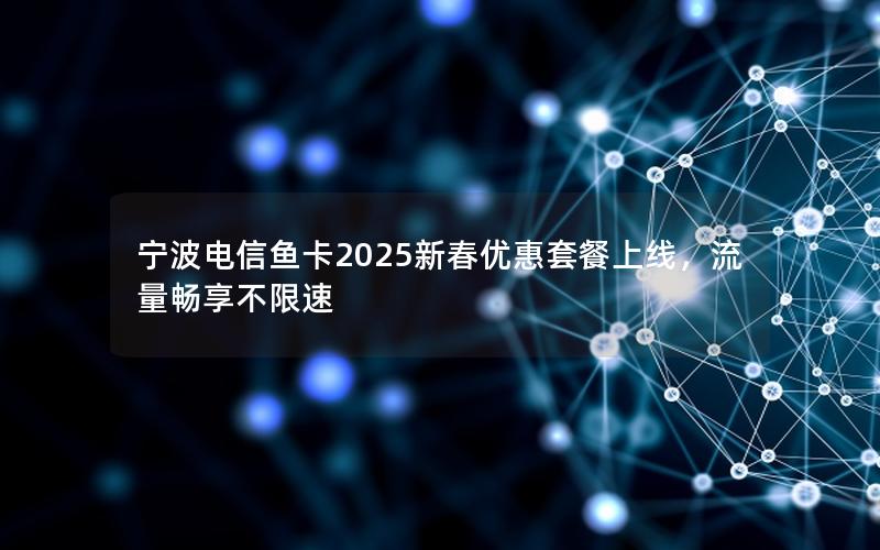 宁波电信鱼卡2025新春优惠套餐上线，流量畅享不限速