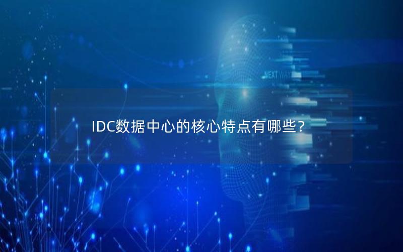 IDC数据中心的核心特点有哪些？