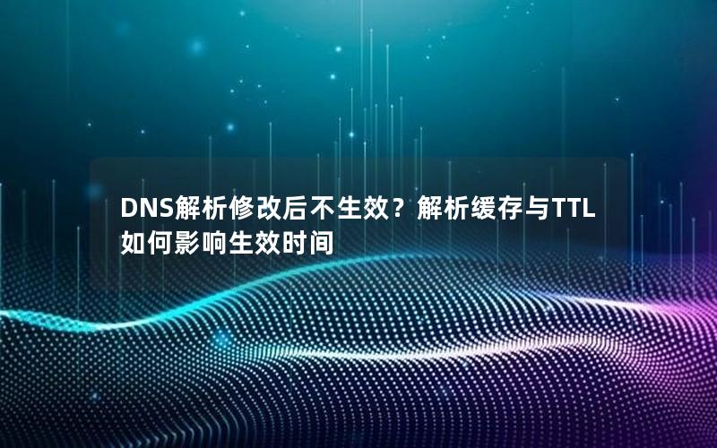 DNS解析修改后不生效？解析缓存与TTL如何影响生效时间