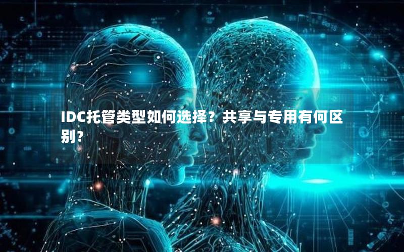 IDC托管类型如何选择？共享与专用有何区别？