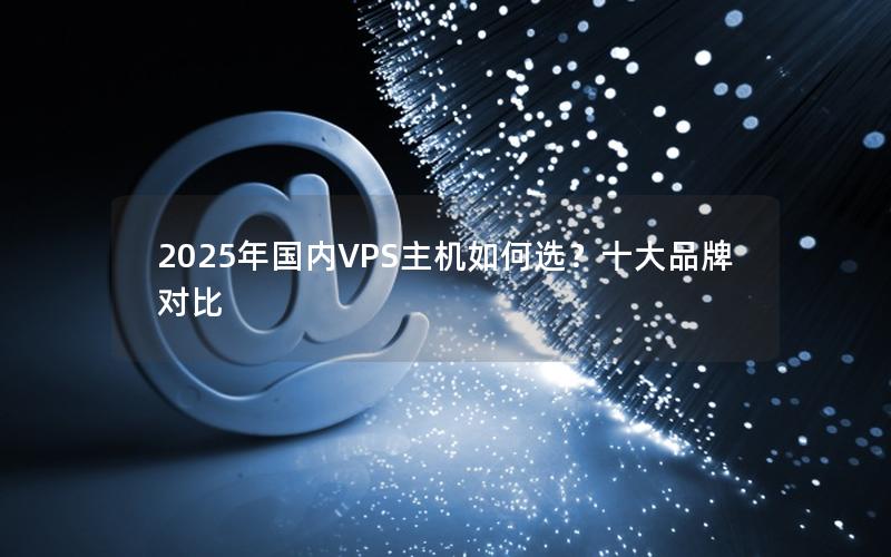 2025年国内VPS主机如何选？十大品牌对比