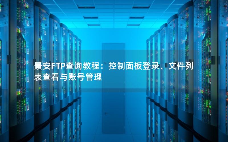 景安FTP查询教程：控制面板登录、文件列表查看与账号管理